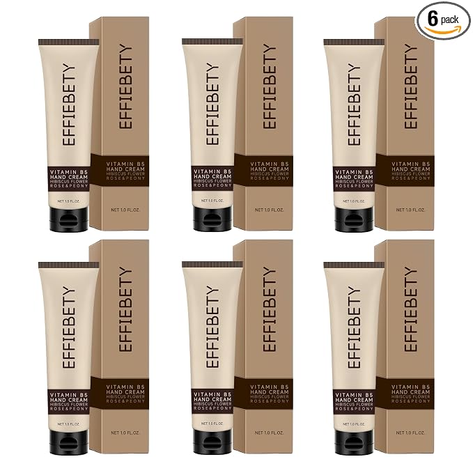 Vitamin B5 Hand Cream 6 Pack, Fast-Absorbing & Non-Greasy by Unknown