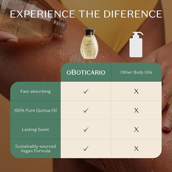 Nativa SPA by O Boticário, Madagascar Vanilla Body Oil, Soothing & Moisturizing - Image 9