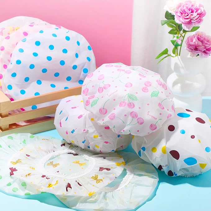 20 Pcs Reusable Plastic Shower Caps - Image 4