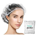 Keeygo Disposable Shower Caps 30 PCS Bath Caps Clear Waterproof Plastic Wraps by Keeygo
