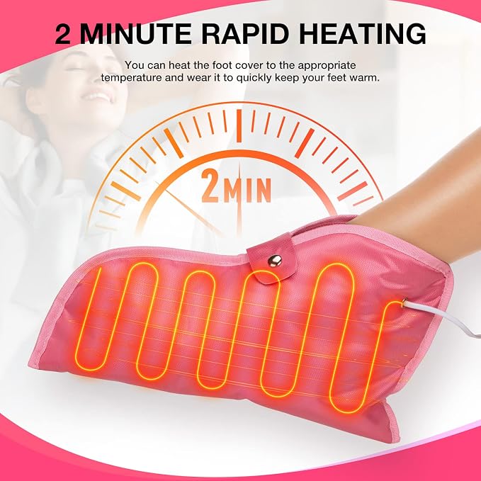 Noverlife Paraffin Wax Heated Booties, Electric Heated Nail Art Pedicure Foot - Image 3