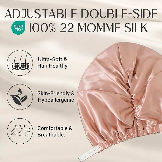 ZIMASILK 22Momme 100% Mulberry Silk Sleep Cap - Image 2