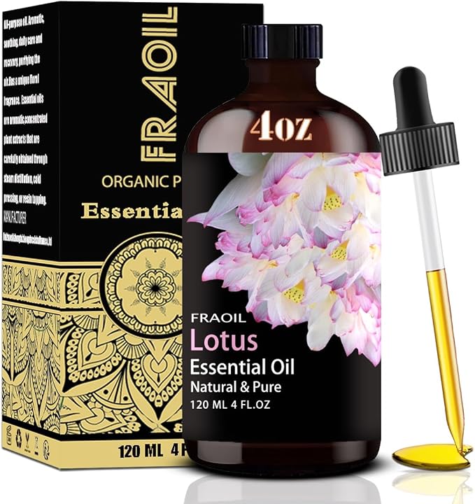 Lotus Essential Oil, Lotus Oil 4 Fl Oz 120ML by FRAOILESSENTIALOIL