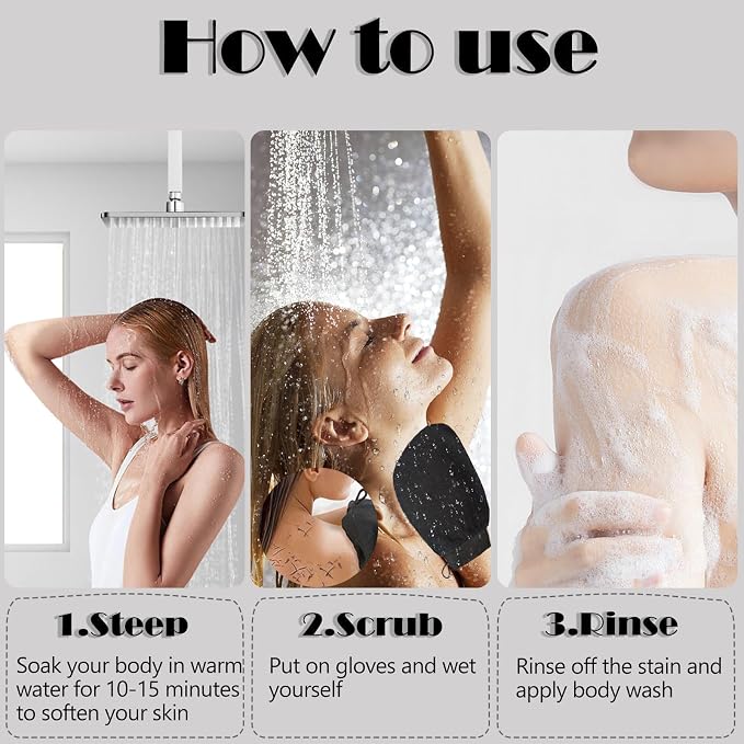 Ultra Thin Exfoliating Glove, Tanning mitt, Dead Skin Remover - Image 5