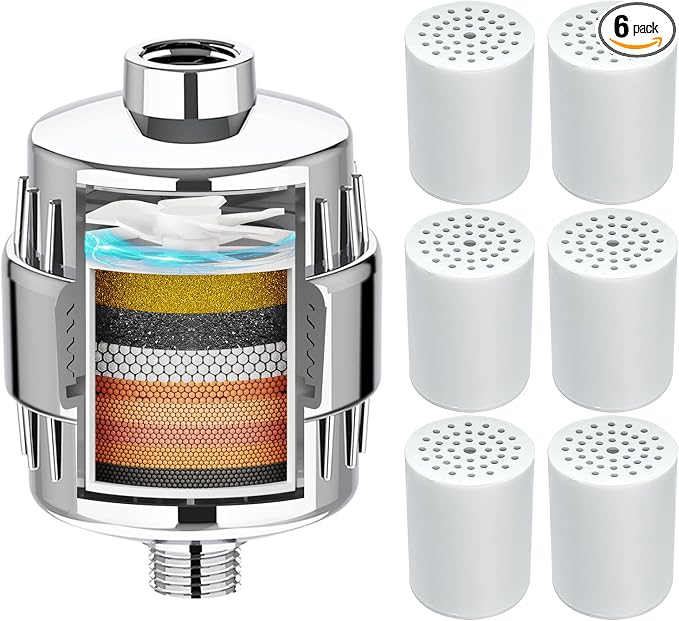 Yodel Shower Filter with 6 Cartridge Chrome by Yodel