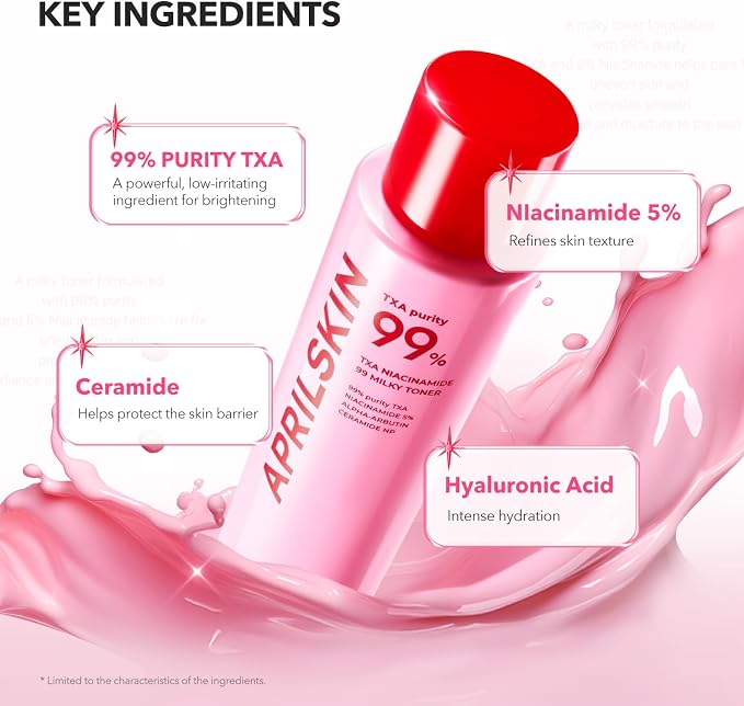 APRILSKIN TXA+Niacinamide 99 Pink Milky Toner | 99% High-Purity TXA 3%+ - Image 4