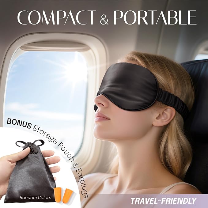 Silk Sleep Mask Eye Mask Blindfold - Image 6