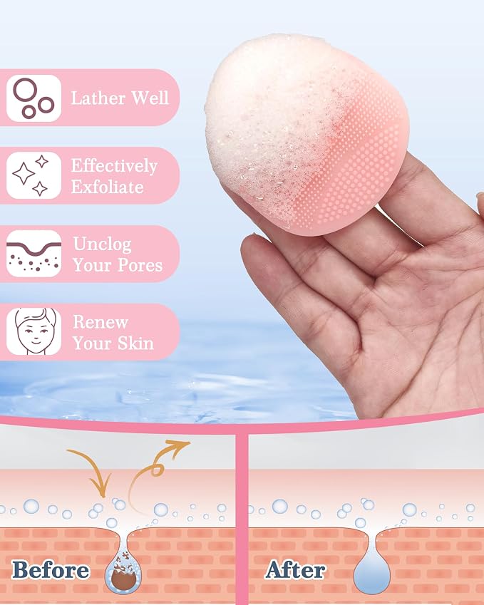 Manmihealth Silicone Back Scrubber & Soft Bath Glove, Silicone Scalp Massager - Image 5
