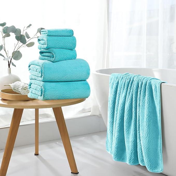 4 Piece Extra Large Bath Towel 35"x70" Oversized Bath Sheet Bath Towel Set - Image 5