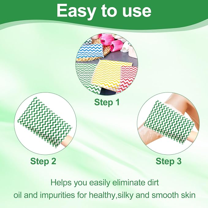 Tatuo 12 Pieces Korean Exfoliating Mitt Glove Italy Towel Body Skin Scrubber - Image 5