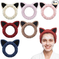 6-Pack Cat Ears Headbands Soft Coral Fleece Hair Band by Unknown