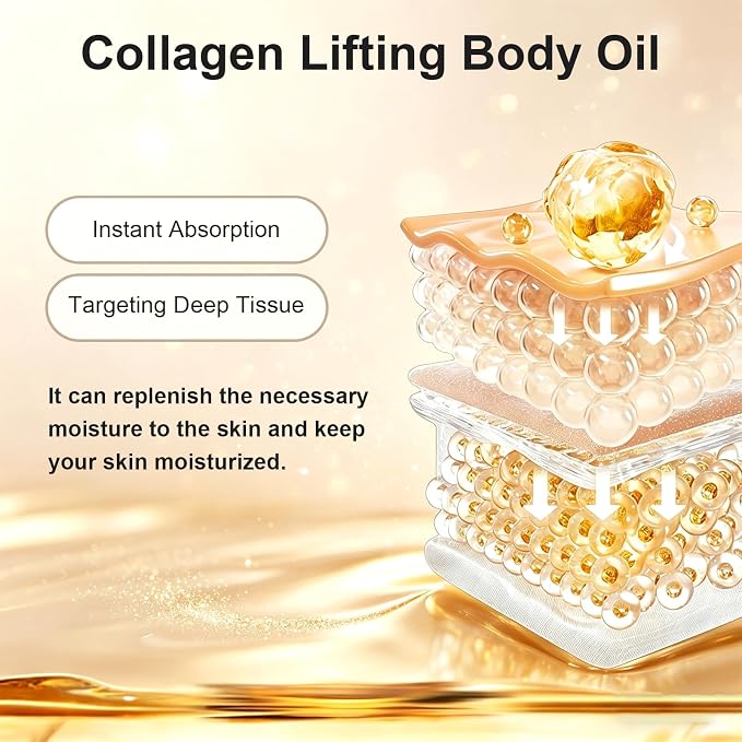 Collagen Oil, Collagen Lifting Body Oil, Advanced Hydrating Collagen Oil - Image 6