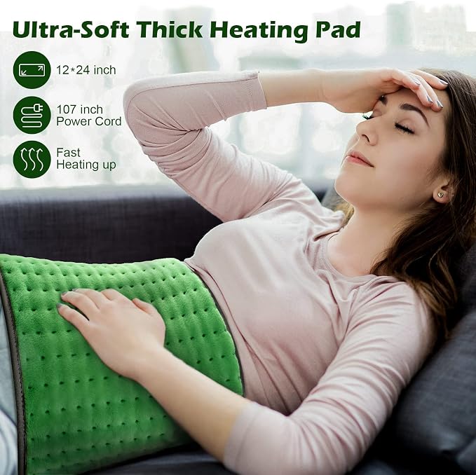 Heating pad for Back Pain Relief, Heating Pads for Neck, Fathers Mothers Day - Image 5