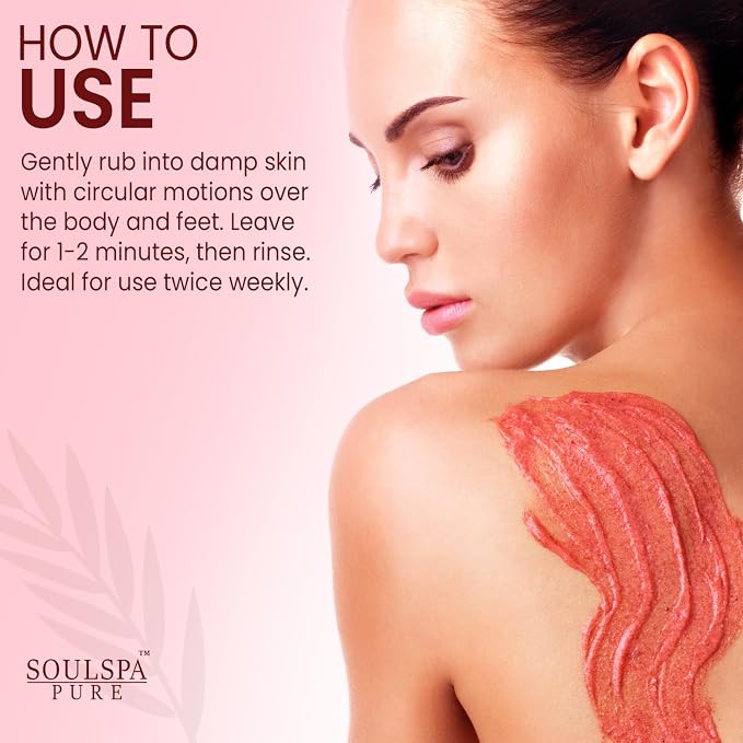 SOULSPA PURE Rose & Almond Body & Foot Scrub - Image 5