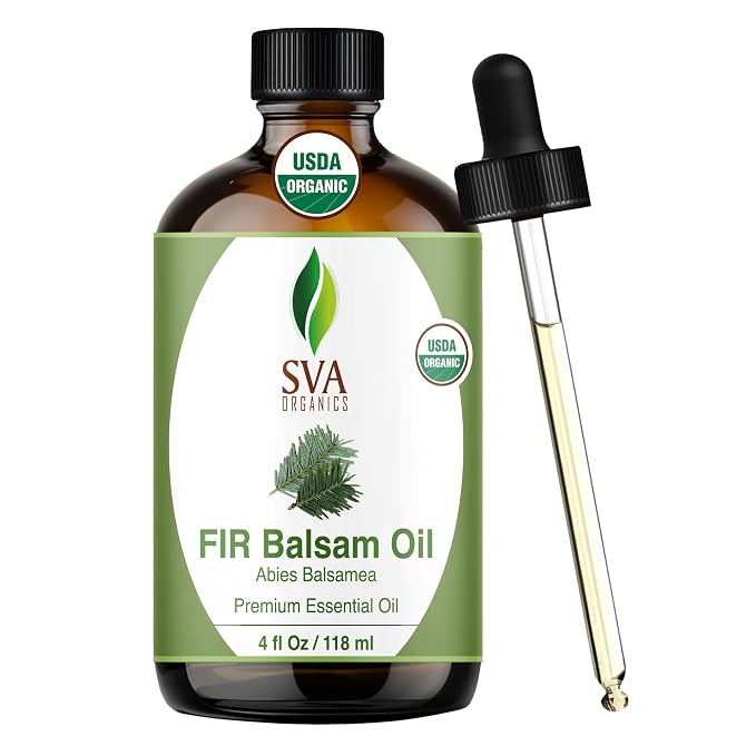 SVA Fir Balsam Essential Oil Organic – 4 Fl Oz – 100% Natural Organic Fir Oil by SVAORGANICS