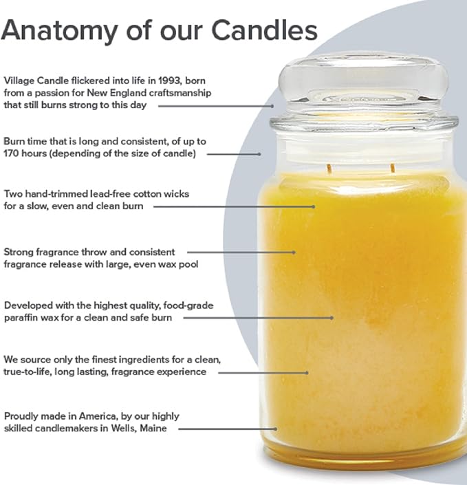 Village Candle Fresh Lemon Large Apothecary Jar, Scented Candle, 21.25 oz. - Image 4