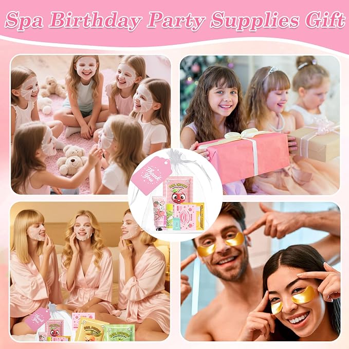 90PCS Spa Party Supplies for Girls, Spa Skincare Sets Party Favors Include Face - Image 5