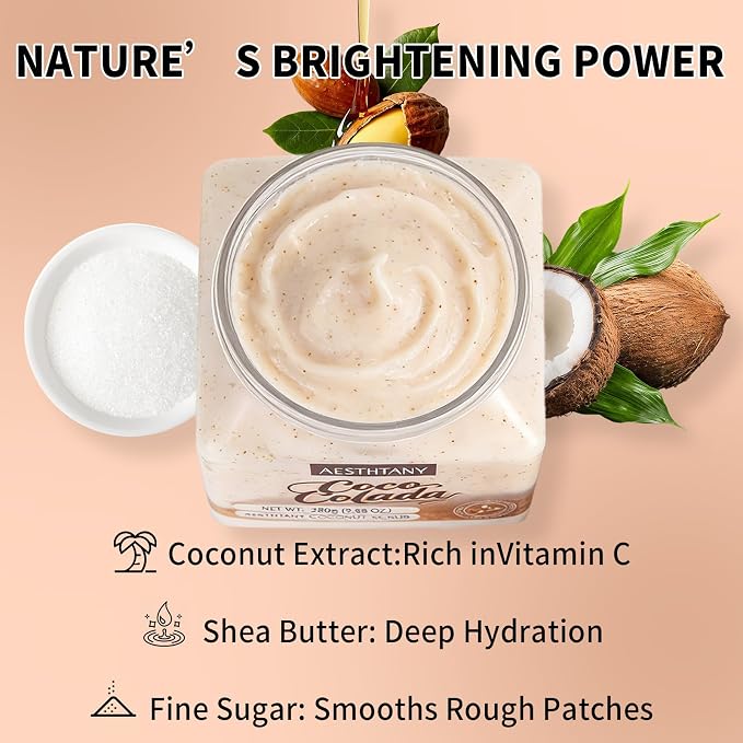 Coconut Body Scrub &Avocado Face & Body ScrubMoisturizing and Exfoliating Body - Image 2