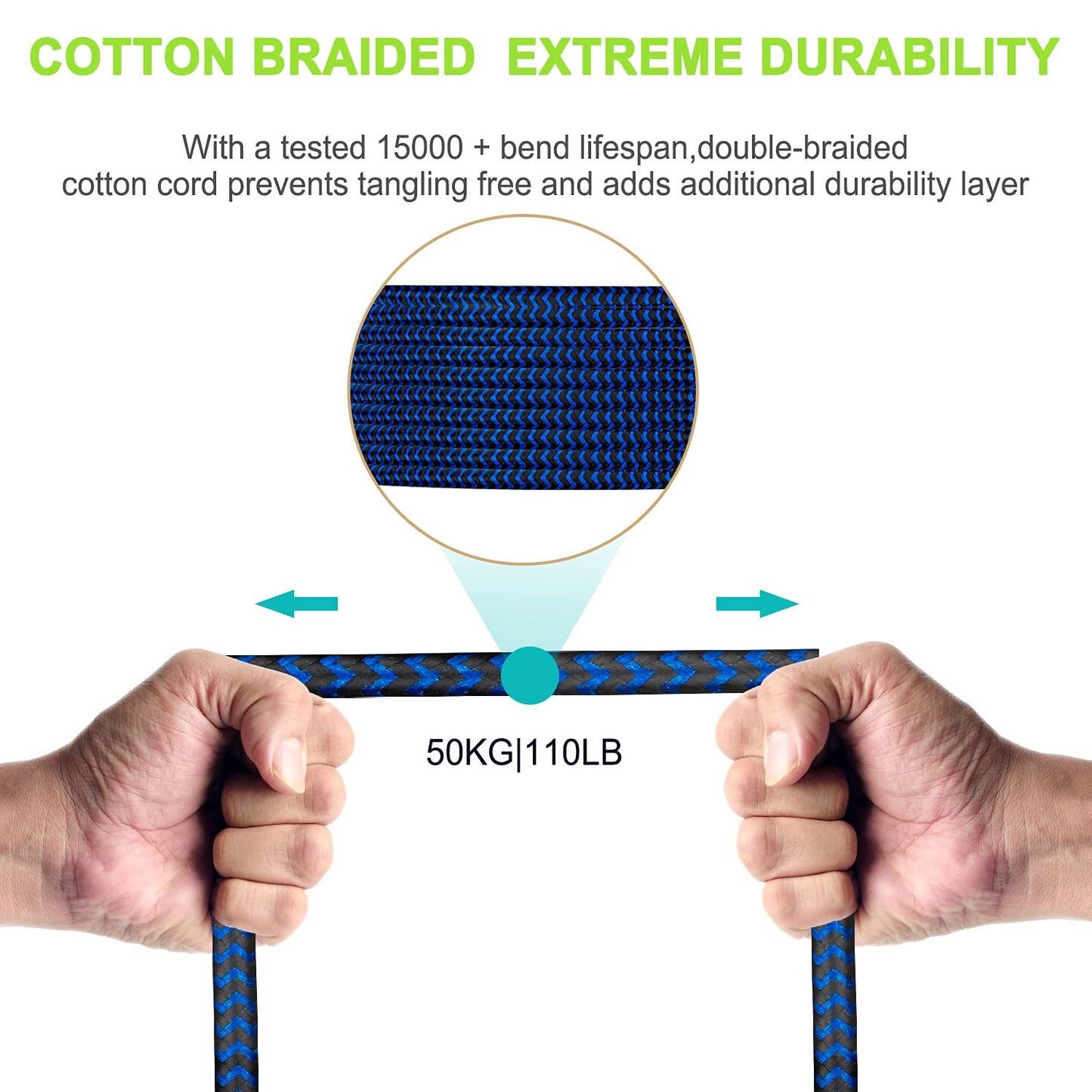 3.5mm Male to Female Extension Stereo Audio Extension Cable 3FT, Cotton-Braided Audio Extension Cable, Stereo Jack Cord for Phones, Headphones, Speakers, Tablets, PCs and More