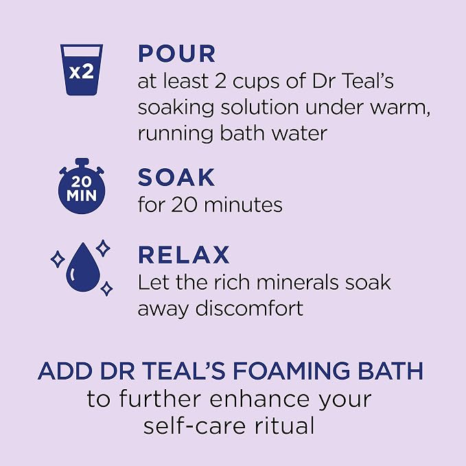 Dr Teal's Epsom Salt Soaking Solution, Soothe & Sleep - Image 4