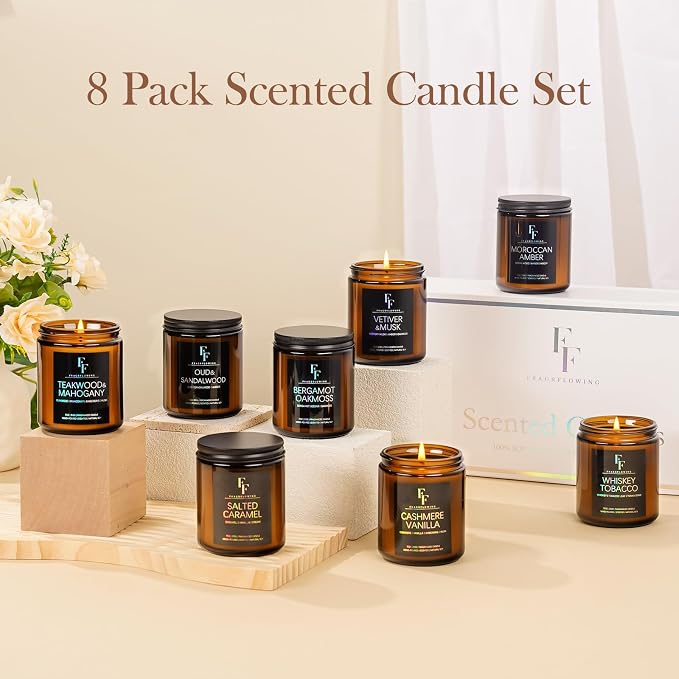 Salted Caramel Scented Candle for Home Soy Wax Candle, Aromatherapy Candle Gift - Image 4