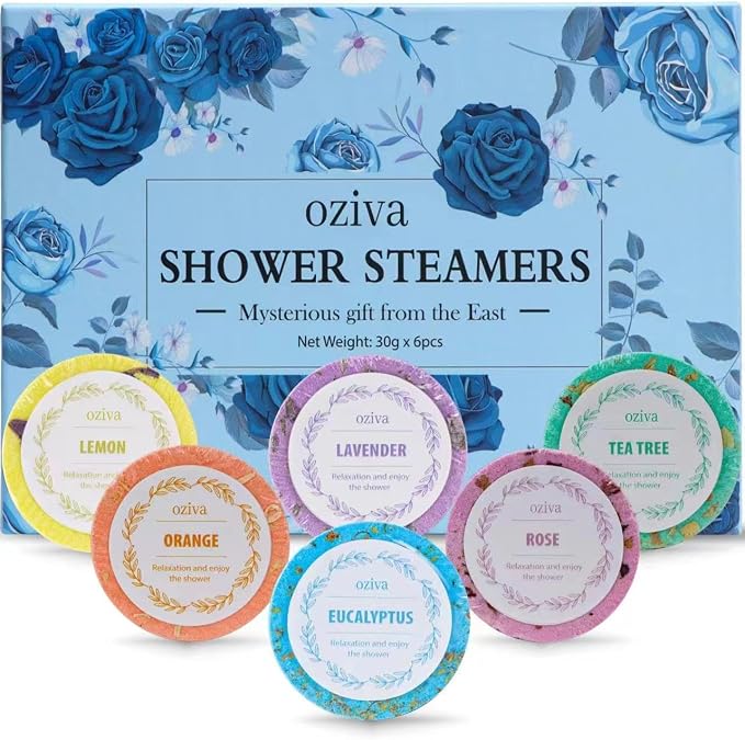 Shower Steamers- Box of 6 Premium Shower Bombs by OZIVA