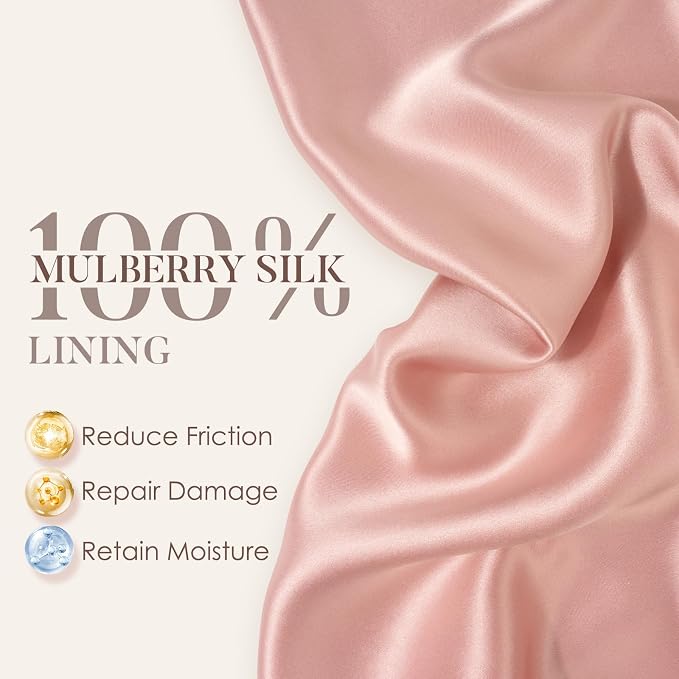 LULUSILK Mulberry Silk Lined Sleep Cap, No More Frizzy Tangled Hair, Stay On - Image 2