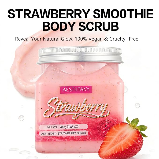 strawberry Body Scrub &Avocado Face & Body ScrubMoisturizing and Exfoliating - Image 5
