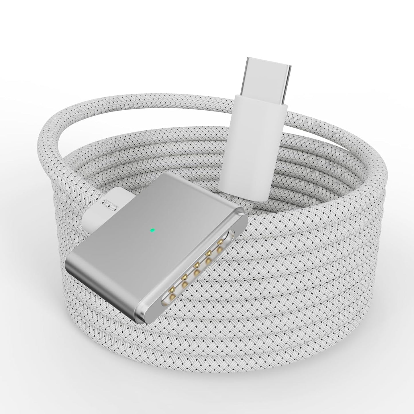 140W USB-C to Magnetic 3 Cable, Safe Charging Cable Compatible with MacBook Pro 2021 M1 Pro & Max 14" 16", MacBook Air 2022 M2, 2023 M2 Pro & Max 14" 16" - 6.6ft White