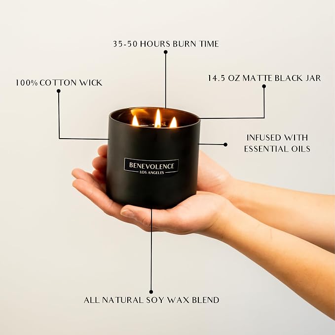 Benevolence LA 3 Wick Candle, 45 Hour Burn - Image 5