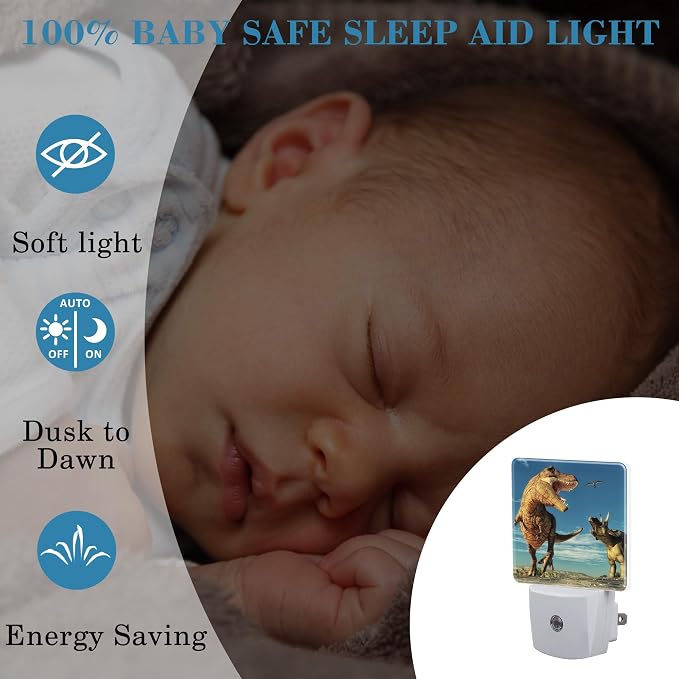 3D Dinosaur World Night Light for Kids, LED Night Light Plug into Wall - Image 4