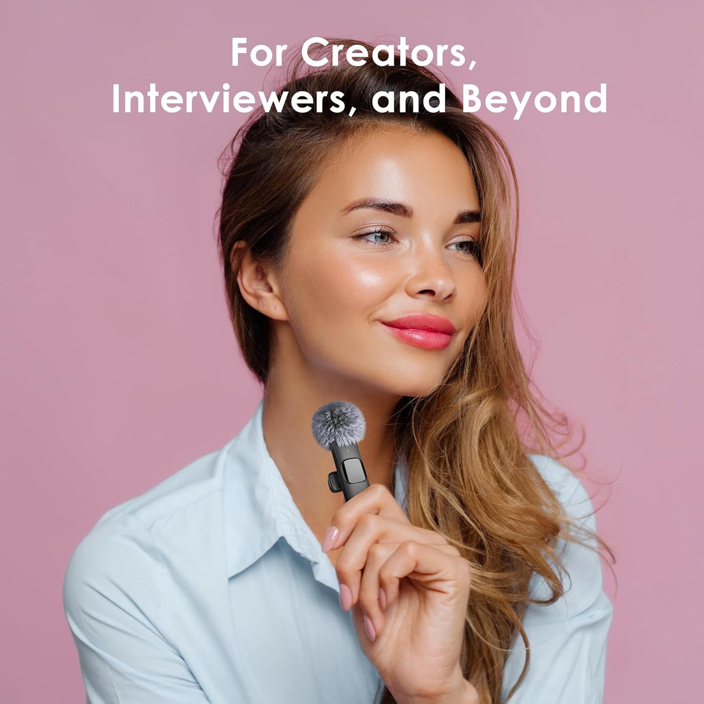 Mini Mic Pro (Latest Model - Wireless Microphone for iPhone, iPad, Android, Lavalier Microphone for Video Recording - iPhone Mic Crystal Clear Recording with USB-C (with Charging Case)