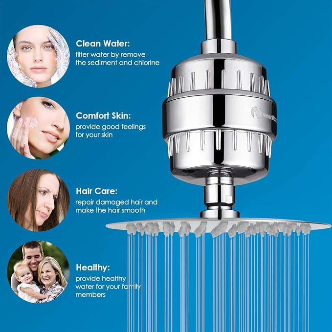 NearMoon Shower Head and 15 Stage Shower Filter Combo, High Pressure Filtered - Image 3