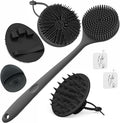 Manmihealth Silicone Back Scrubber & Soft Bath Glove, Silicone Scalp Massager by ManmiHealth