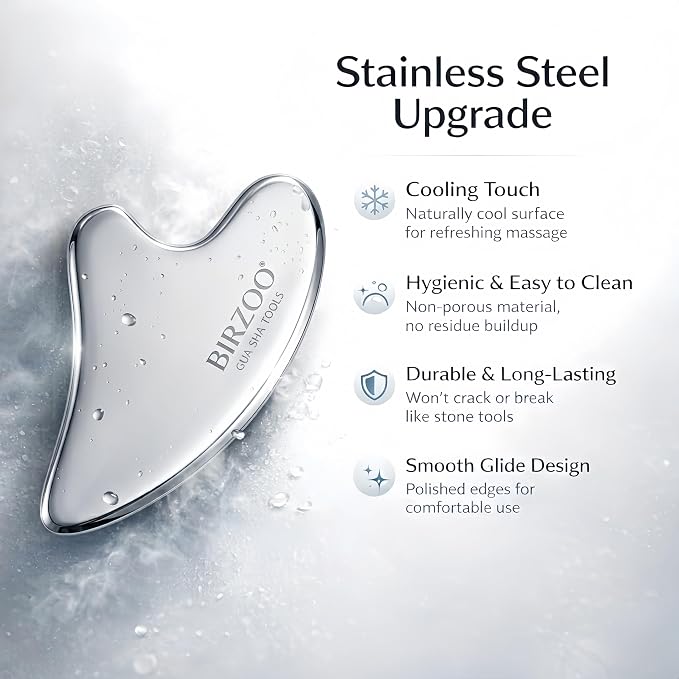 Stainless Steel Gua Sha Facial Tools Set - Image 5