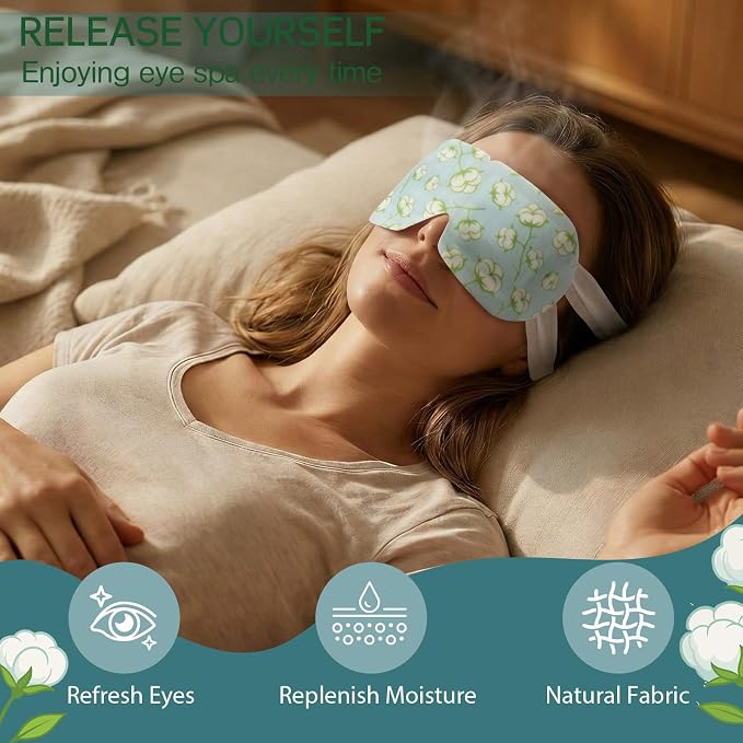 100 Pcs Steam Eye Masks for Dry Eyes Unscented Self Heated Steam Warm Eye Mask - Image 2