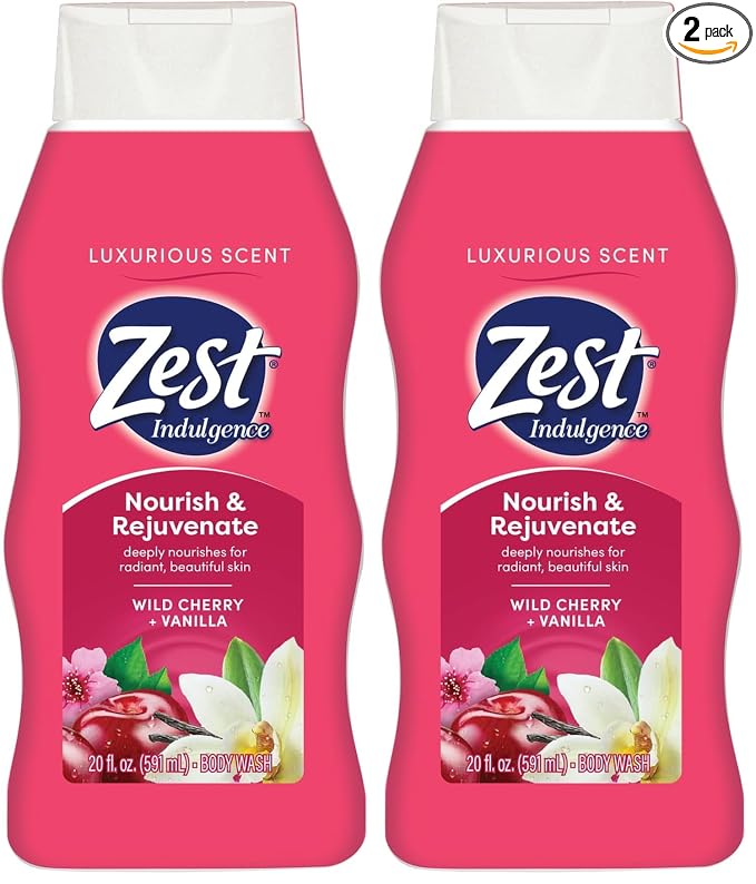Zest Body Wash - Infused with Wild Cherry and Vanilla - Hydrating Body Soap - by Zest