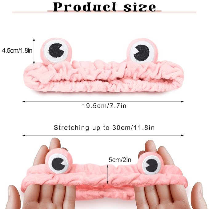 Jowmoy Pink Frog Eye Elastic Headband - Image 2