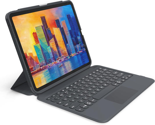 ZAGG Pro Keys Wireless Keyboard with Trackpad and Detachable Case - Compatible with The Apple iPad 10.2"(Gen 9,8,7) - Charcoal