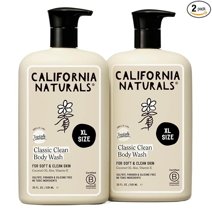 California Naturals Classic Clean Body Wash 2-Pack, Daily Cleansing Body Wash by CaliforniaNaturals