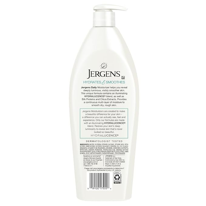 Jergens Daily Moisture Dry Skin Moisturizer, Hand and Body Lotion, - Image 8