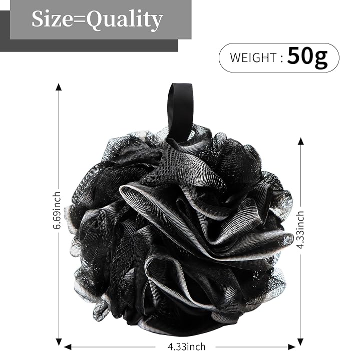 FARMOGA Bath Loofah Sponge Back Scrubber Shower Sponge Soft Mesh Exfoliator - Image 2