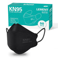 LEMENT KN95 Face Masks, 50 Pack Breathable Cup Dust Disposable Masks by Lement
