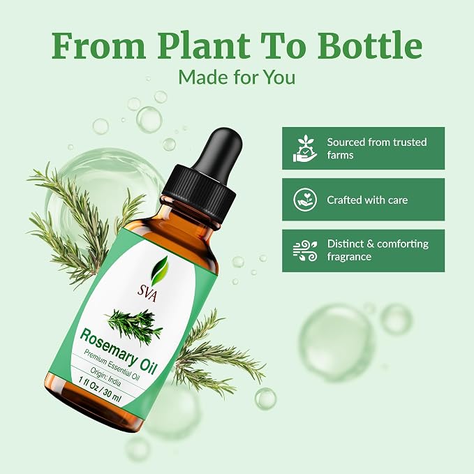 SVA Rosemary Essential Oil – 1 Fl Oz – 100% Natural Rosemary Oil - Image 4