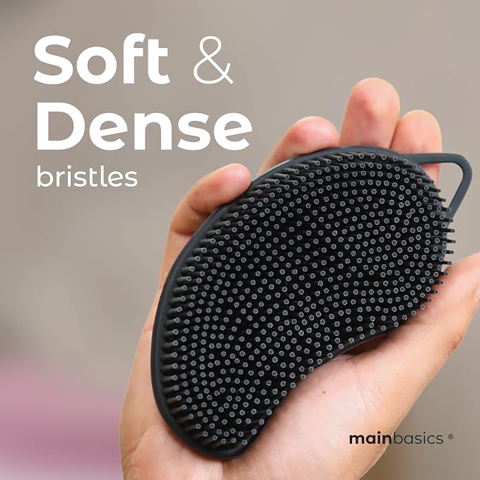 MainBasics Silicone Body Scrubber Dual-Sided Shower Loofah and Exfoliator - Image 3