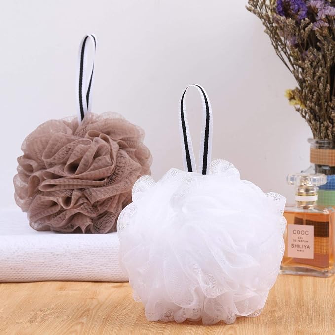 Bath Loofah Shower Sponge Pouf Body Scrubber Exfoliator Scrubber Ball - Image 3