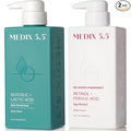 MEDIX Exfoliating Glycolic Acid Body Wash & Face Wash + Fragrance Free Retinol by Medix55