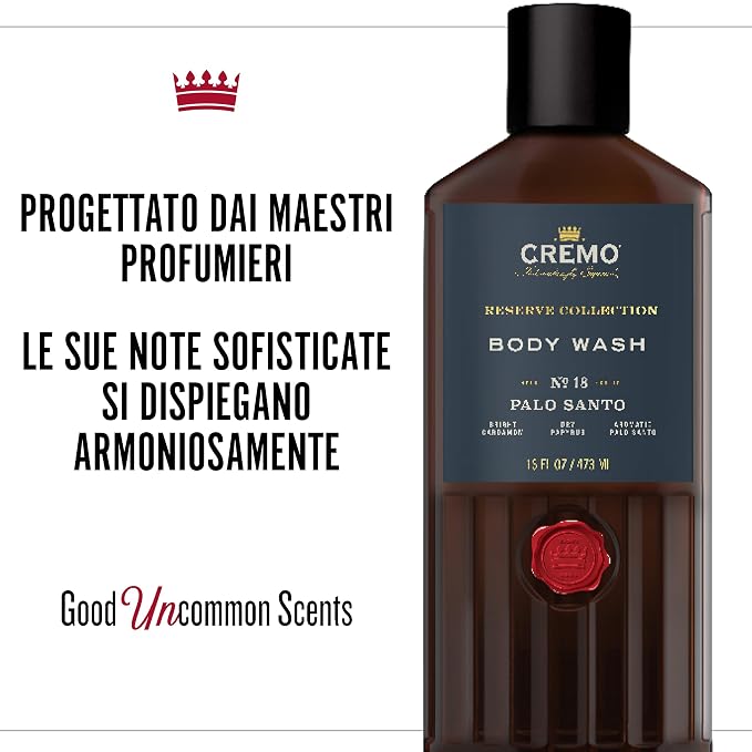 Cremo Body Wash for Men, Rich-Lathering Palo Santo, 16 Fl Oz - Image 6