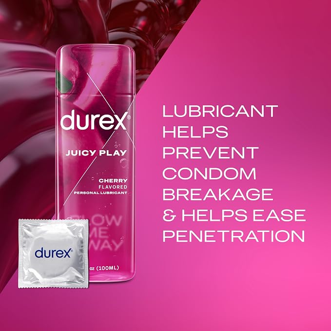 Durex Water Based Lube for Sex, Cherry Flavored, Anal & Sex Lube for Women & Men - Image 3