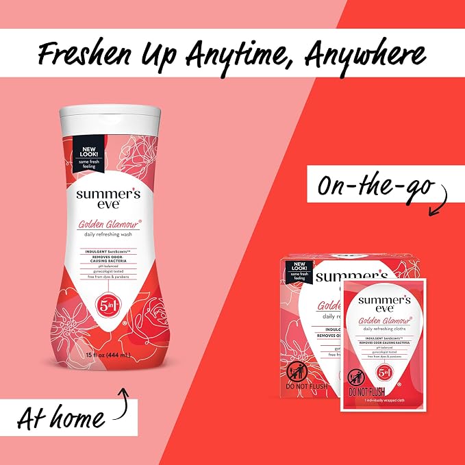 Summer's Eve Golden Glamour All-Over Daily Feminine Wash, pH-Balanced Body Wash - Image 5